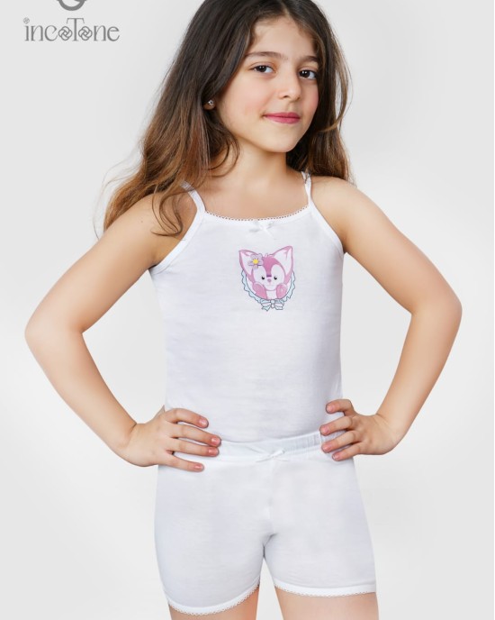   طقم بناتي داخلي ابيض