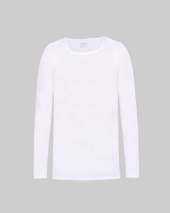 فانلة استرتش كم طويل رجالى ابيض